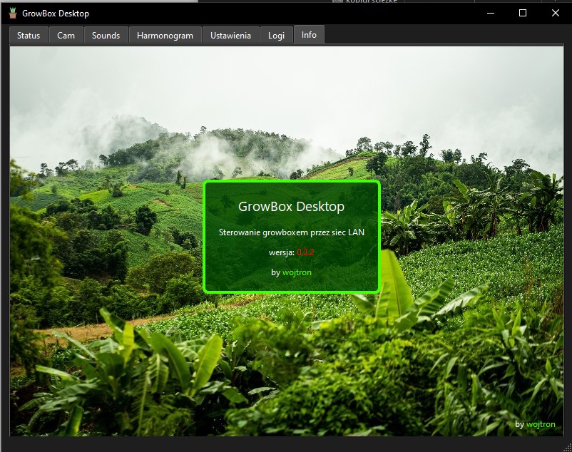 Growbox Desktop - widok aplikacji 2